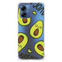 Motorola Moto G14 Stevig Bumper Hoesje Avocado Singing - thumbnail