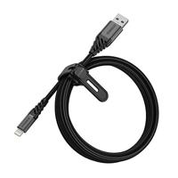 OtterBox Premium Reinforced Braided USB-A naar Lightning Cable, MFi Certified, Oplaadkabel voor iPhone en iPad, Ultra-robuust, Bend en Flex getest, 2m, Zwart