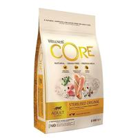 Wellness CORE Sterilised Original, kalkoen & kip, 4 kg, droog kattenvoer voor gesteriliseerde katten, geen toegevoegde suikers, graanvrij, met hoog vleesgehalte, voorkomt haarballen