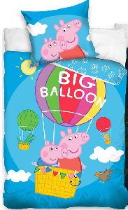 Peppa Pig Dekbedovertrek Big Balloon 140 x 200 cm katoen