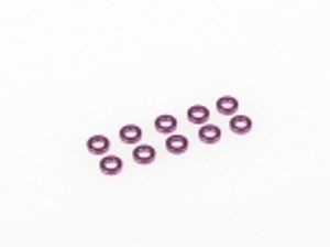 Aluminium washer 3 x 6 x 1.5 mm (purple/10 pcs)