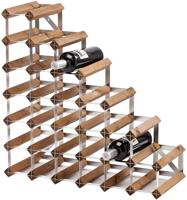 Traditional Wine Rack Co. Stairs wijnrek onder de trap donkere eik 61.2x22.8x61.2cm