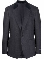 Dolce & Gabbana blazer à revers contrastants - Bleu