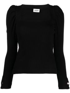 Claudie Pierlot t-shirt en maille nervurée - Noir