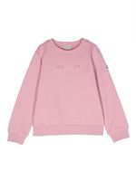 Moncler Enfant sweat à logo brodé - Rose