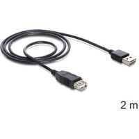 Delock 83371 Verlengkabel EASY-USB 2.0 Type-A male > USB 2.0 Type-A female zwart 2 m - thumbnail