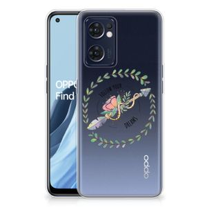 OPPO Reno 7 5G | Find X5 Lite Telefoonhoesje met Naam Boho Dreams