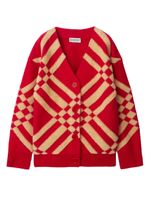 Burberry Kids cardigan à carreaux - Rouge - thumbnail