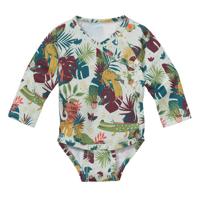 Meegroei-body van bio-katoen, mint-motief 50/56/62