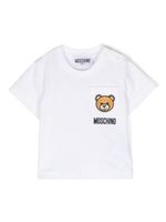 Moschino Kids t-shirt en coton à patch Teddy Bear - Blanc - thumbnail