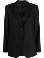 Officine Generale blazer en laine vierge à simple boutonnage - Noir - thumbnail