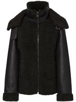 Unreal Fur veste bomber à empiècements lainés - Noir