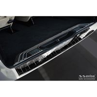 Zwart-Chroom RVS Bumper beschermer passend voor Mercedes Vito / V-Klasse 2014- 'Ribs' 'XL' AV251042 - thumbnail