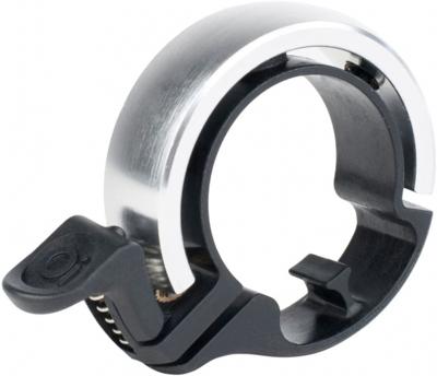 Knog fietsbel Oi 1,5 cm aluminium zwart/zilver maat S Knog fietsbel Oi 1,5 cm aluminium zwart/zilver maat S