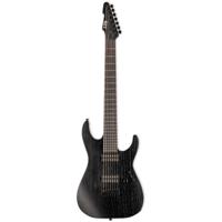 ESP LTD Alex Wade Signature AW-7 Baritone Open Grain Black Satin 7-snarige elektrische gitaar met koffer