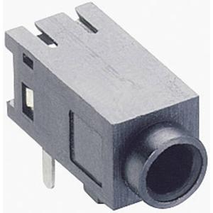 Lumberg 1501 05 Jackplug 2,5 mm Bus, inbouw horizontaal Aantal polen: 3 Stereo Zwart 1 stuk(s)