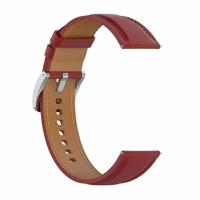 By Qubix - Compatible met Garmin Vivomove 3 / HR/Luxe/Sport/Style/Trend - Luxe leren bandje - Bordeaux - Compatible Garmin bandje - Bandbreedte: 20mm