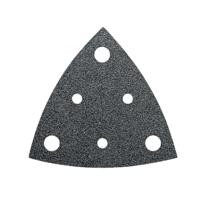 FEIN schuurpapier korrel 220, randlengte 80 mm, VE 50 st., voor het universele gebruik op bijna alle materialen. Geperforeerd, klitsnelbevestiging