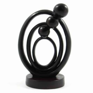 Abstract Beeldje Polystone 3 Personen (11 cm)