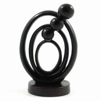 Abstract Beeldje Polystone 3 Personen (11 cm)