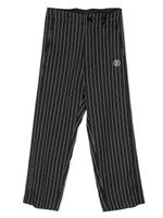 MM6 Maison Margiela Kids pantalon droit à fines rayures - Noir