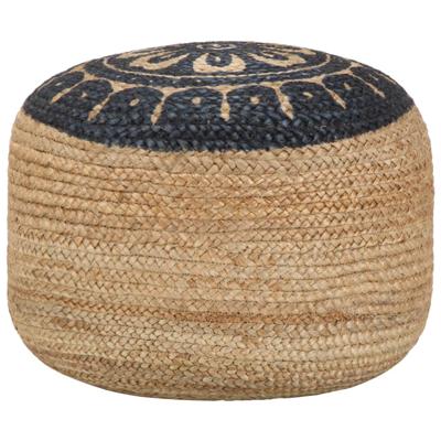 vidaXL Poef handgemaakt 45x30 cm jute blauw vidaXL Poef handgemaakt 45x30 cm jute blauw