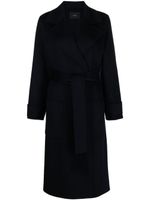 JOSEPH Arline belted long coat - Bleu