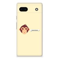 Google Pixel 6A Telefoonhoesje met Naam Monkey - thumbnail