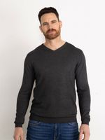 Petrol Industries Essential V-Neck Knit Steal Melee - XXXL