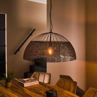 LifestyleFurn Hanglamp Yamileth Ø80cm - Zwart Bruin