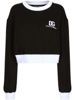 Dolce & Gabbana logo-print cotton-blend sweatshirt - Noir