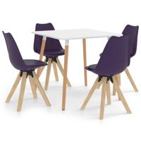 vidaXL 5-delige Eethoek lila