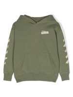 Off-White Kids hoodie en coton à logo imprimé - Vert