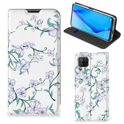 Huawei P40 Lite Uniek Smart Cover Blossom White Huawei P40 Lite Uniek Smart Cover Blossom White
