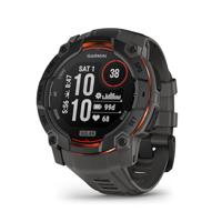 Garmin Instinct® 3 50 mm, zonne-opgeladen display, robuuste GPS-smartwatch voor buiten, met metaal versterkte rand, ingebouwde zaklamp, houtskool