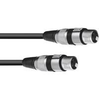 Omnitronic 3022075C XLR Adapterkabel [1x XLR-bus 3-polig - 1x XLR-bus 3-polig] 0.15 m Zwart - thumbnail