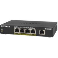 Netgear GS305Pv2 Unmanaged Gigabit Ethernet (PoE) Zwart - thumbnail