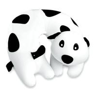 Cuddlebug Nekkussen Dog 30 X 30 Cm Wit/zwart