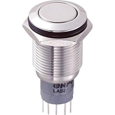 TRU Components 701943 LAS2GQF-22/S/P Vandalismusgeschützter Drucktaster 250 V/AC 3A 2 x Ein/(Ein) t