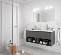 Muebles York badkamermeubel mat grijs 120cm