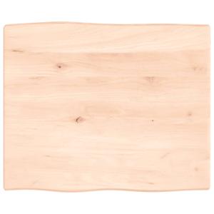 Tafelblad natuurlijke rand 60x50x2 cm massief eikenhout