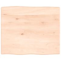 Tafelblad natuurlijke rand 60x50x2 cm massief eikenhout - thumbnail