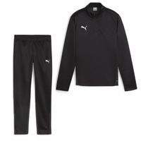 PUMA teamGOAL Trainingspak 1/4-Zip Kids Zwart Wit