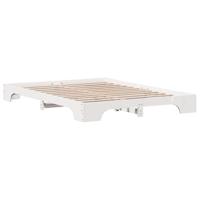vidaXL Ligbed Wit 140x200 cm Massief Grenenhout