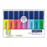 Staedtler Textsurfer classic 364 markeerstift 8 stuk(s) Beitelvormige punt Blauw, Groen, Oranje, Roze, Rood, Turkoois, Violet, Geel