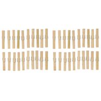 Bamboe wasknijpers - 40x - hout - 9 cm - thumbnail