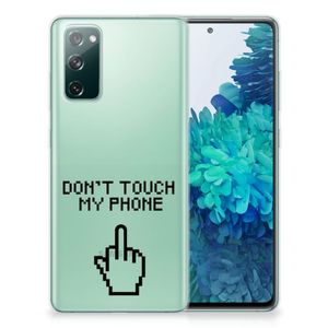 Samsung Galaxy S20 FE Silicone-hoesje Finger Don't Touch My Phone