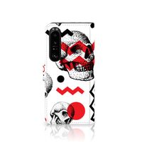 Telefoonhoesje met Naam Sony Xperia 1 IV Skull Red