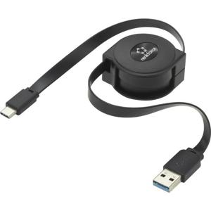 Renkforce USB-kabel USB 3.2 Gen1 (USB 3.0 / USB 3.1 Gen1) USB-C stekker, USB-A stekker 0.80 m Zwart RF-4352328