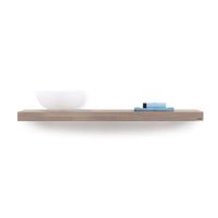 Looox Wooden Base Shelf solo X 140 cm, eiken old grey, ophanging mat zwart - thumbnail